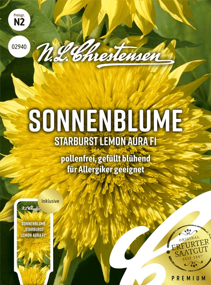 Sonnenblumensamen 'Starburst Lemon Aura' - Chrestensen - Pflanzen > Saatgut > Blumensamen > Blumensamen, einjährig - DerGartenmarkt.de shop.dergartenmarkt.de
