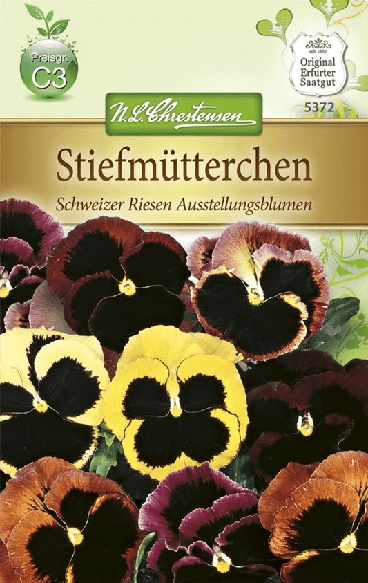 Stiefmütterchensamen 'Schweizer Riesen Ausstellungsblume' - Chrestensen - Pflanzen > Saatgut > Blumensamen > Blumensamen, einjährig - DerGartenmarkt.de shop.dergartenmarkt.de