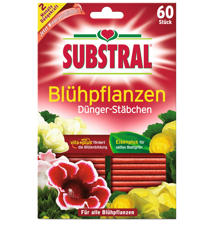 Substral Dünger-Stäbchen für Blühpflanzen - Substral - Gartenbedarf > Dünger - DerGartenmarkt.de shop.dergartenmarkt.de