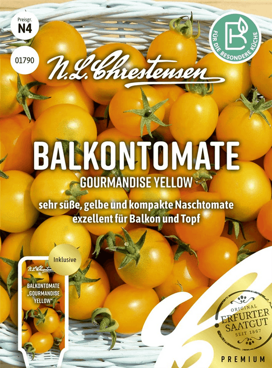 Tomatensamen 'Gourmandise Yellow' - Chrestensen - Pflanzen > Saatgut > Gemüsesamen > Tomatensamen - DerGartenmarkt.de shop.dergartenmarkt.de