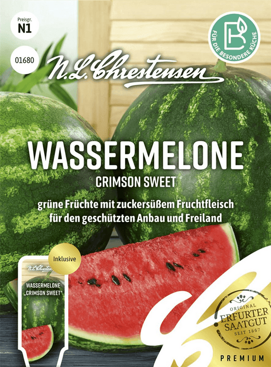 Wassermelonensamen 'Crimson Sweet' - Chrestensen - Pflanzen > Saatgut > Obstsamen > Melonensamen - DerGartenmarkt.de shop.dergartenmarkt.de