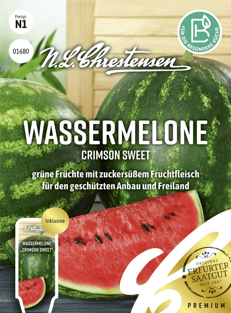 Wassermelonensamen 'Crimson Sweet' - Chrestensen - Pflanzen > Saatgut > Obstsamen > Melonensamen - DerGartenmarkt.de shop.dergartenmarkt.de