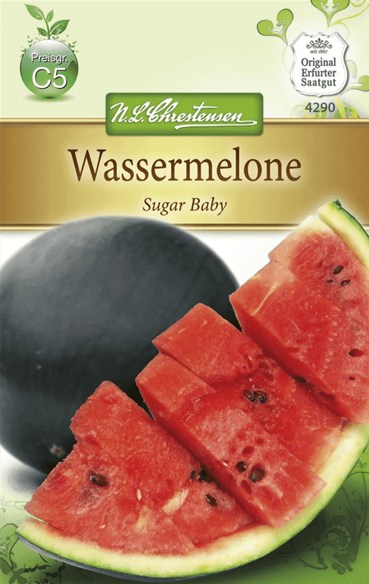 Wassermelonensamen 'Sugar Baby' - Chrestensen - Pflanzen > Saatgut > Obstsamen > Melonensamen - DerGartenmarkt.de shop.dergartenmarkt.de