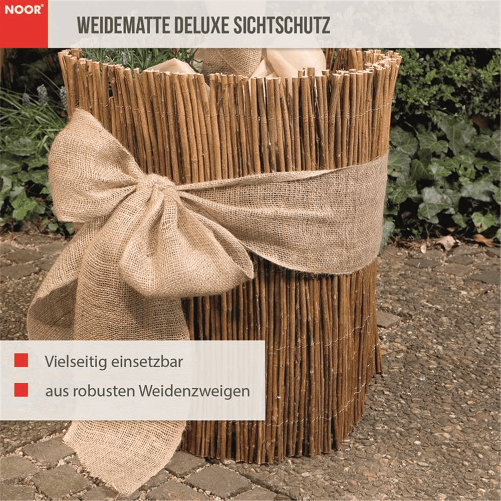 Weidenmatte Sichtschutz Deluxe - NOOR® - Gartenfreizeit > Gartenzäune und Sichtschutz - DerGartenmarkt.de shop.dergartenmarkt.de