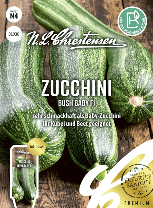 Zucchinisamen 'Bush Baby' - Chrestensen - Pflanzen > Saatgut > Gemüsesamen > Zucchinisamen - DerGartenmarkt.de shop.dergartenmarkt.de