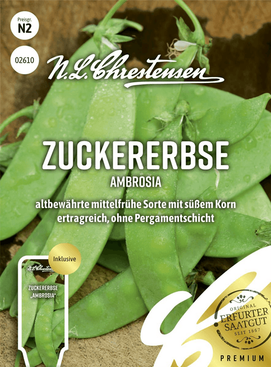 Zuckererbsensamen 'Ambrosia' - Chrestensen - Pflanzen > Saatgut > Gemüsesamen > Erbsensamen - DerGartenmarkt.de shop.dergartenmarkt.de